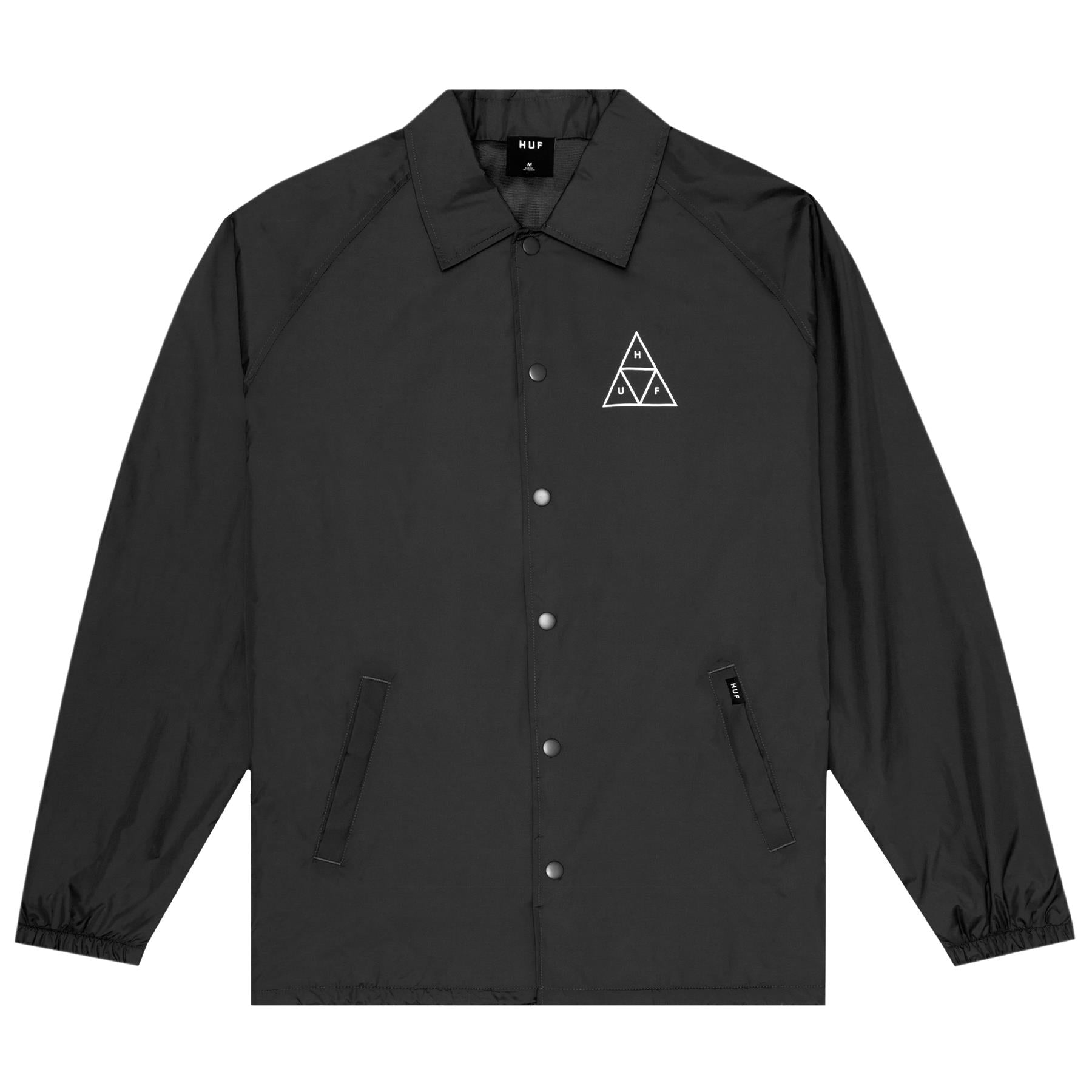 Huf Essentials Triple Triangle Coaches Jacket - Black X Large