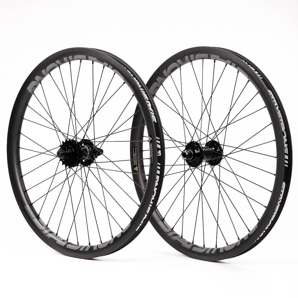 An image of Stay Strong Carbon Reactiv 2 24" Disc Race Wheelset Black / 1.75" Stock Rear Whe...