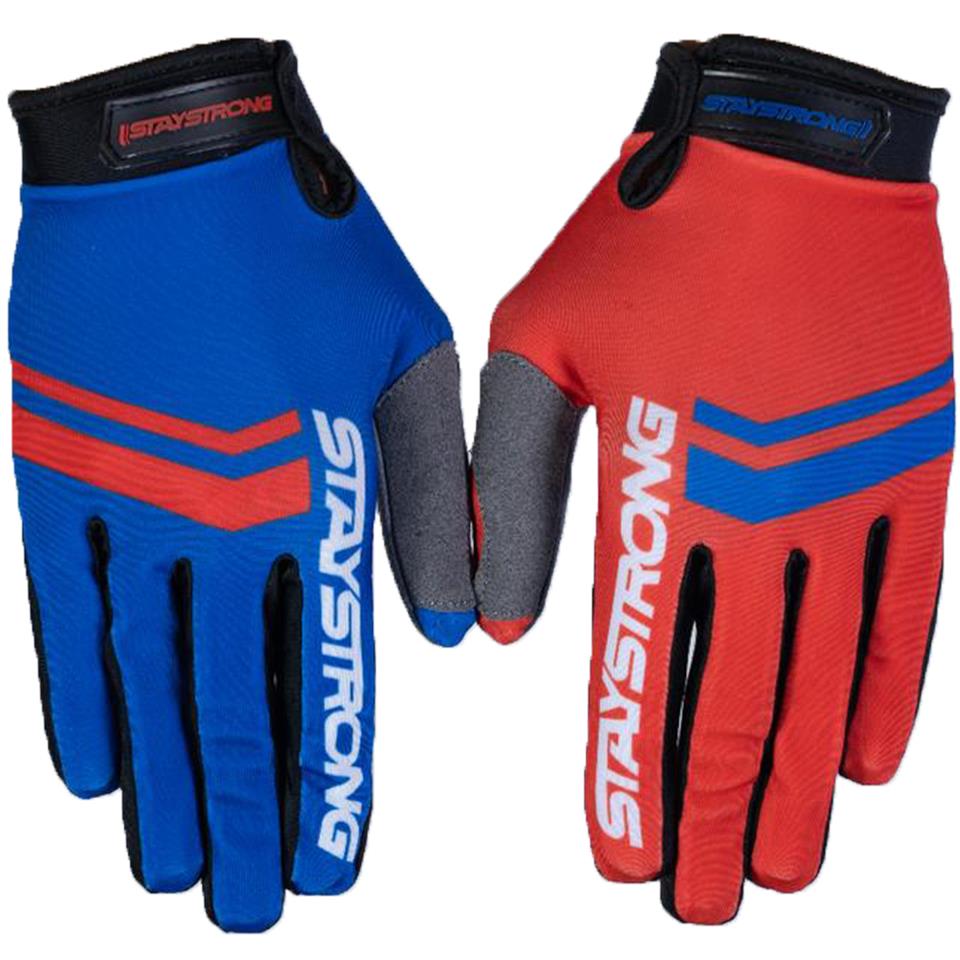 Stay Strong Opposite Gloves - Red/Blue Small