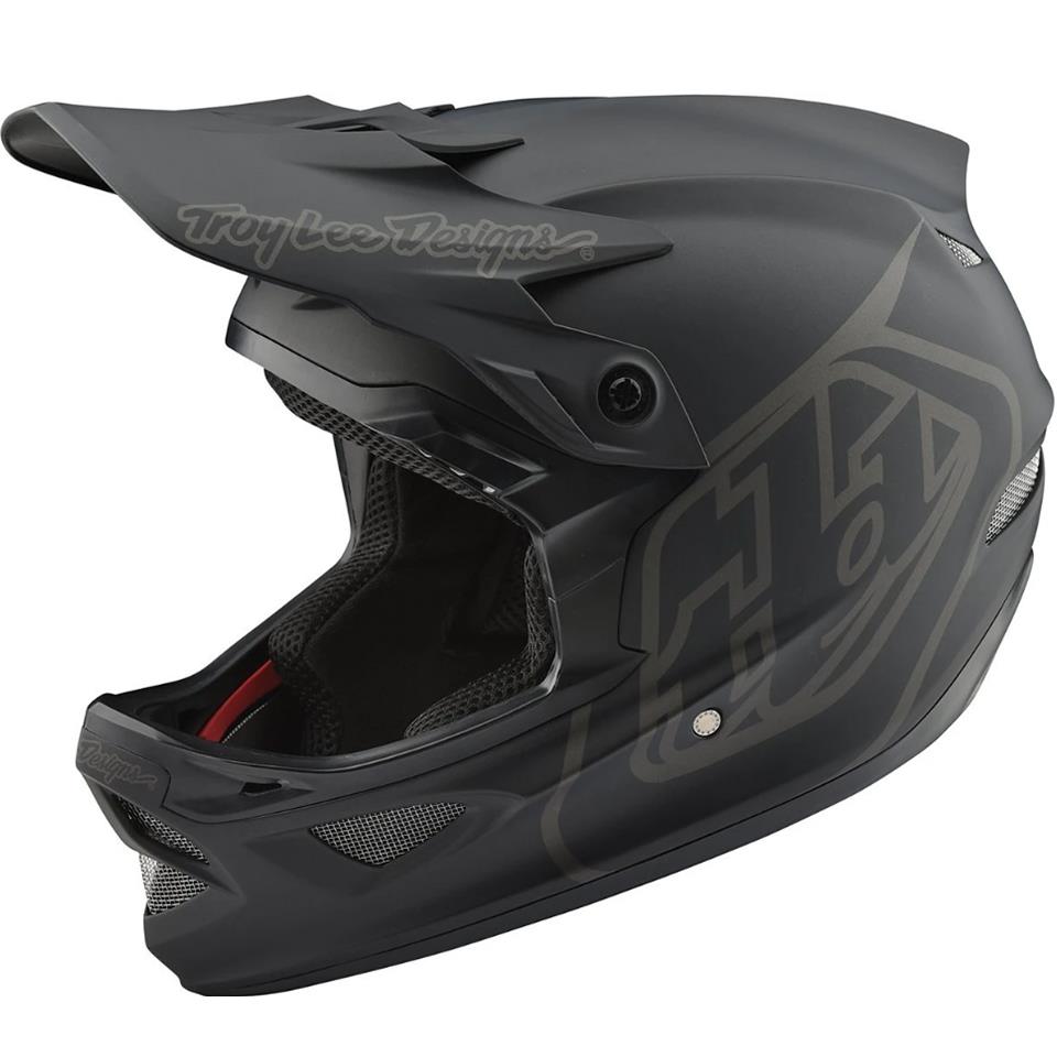 Troy Lee D3 Fiberlite Race Helmet - Mono Black Mono Black / Medium