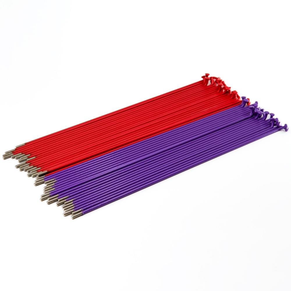 Source Stainless Spokes (40 Pack) - Red/Purple 190mm