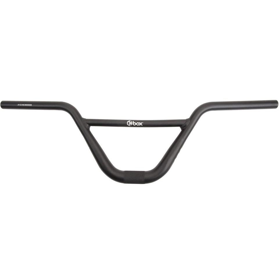 An image of Box One Alloy Triple Taper Race Handlebar Black / 6.5" Rise Handlebars