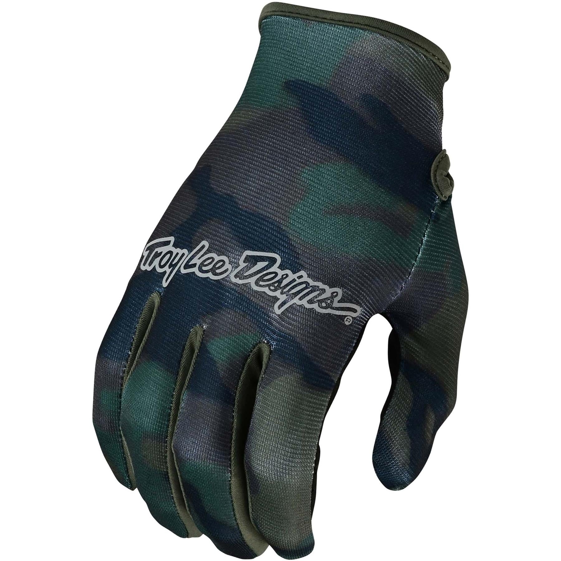 Troy Lee Flowline Race Gloves - Brushed Camo/Army X Large