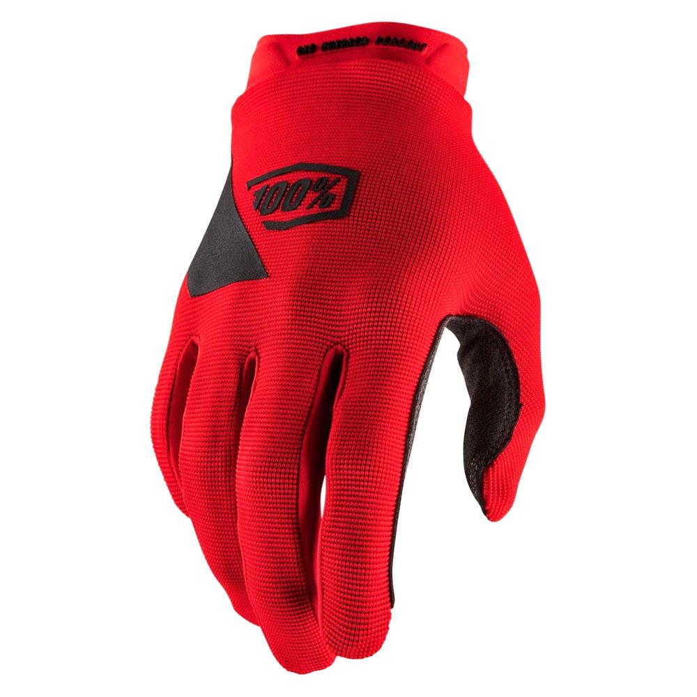 An image of 100% Ridecamp Race Gloves - Red Large BMX Gloves