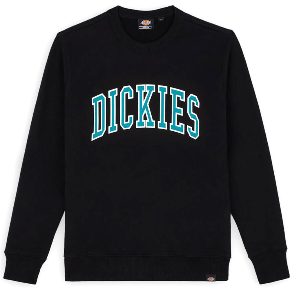 An image of Dickies Aitkin Long Sleeve T-Shirt - Black/Deep Lake Large T-shirts