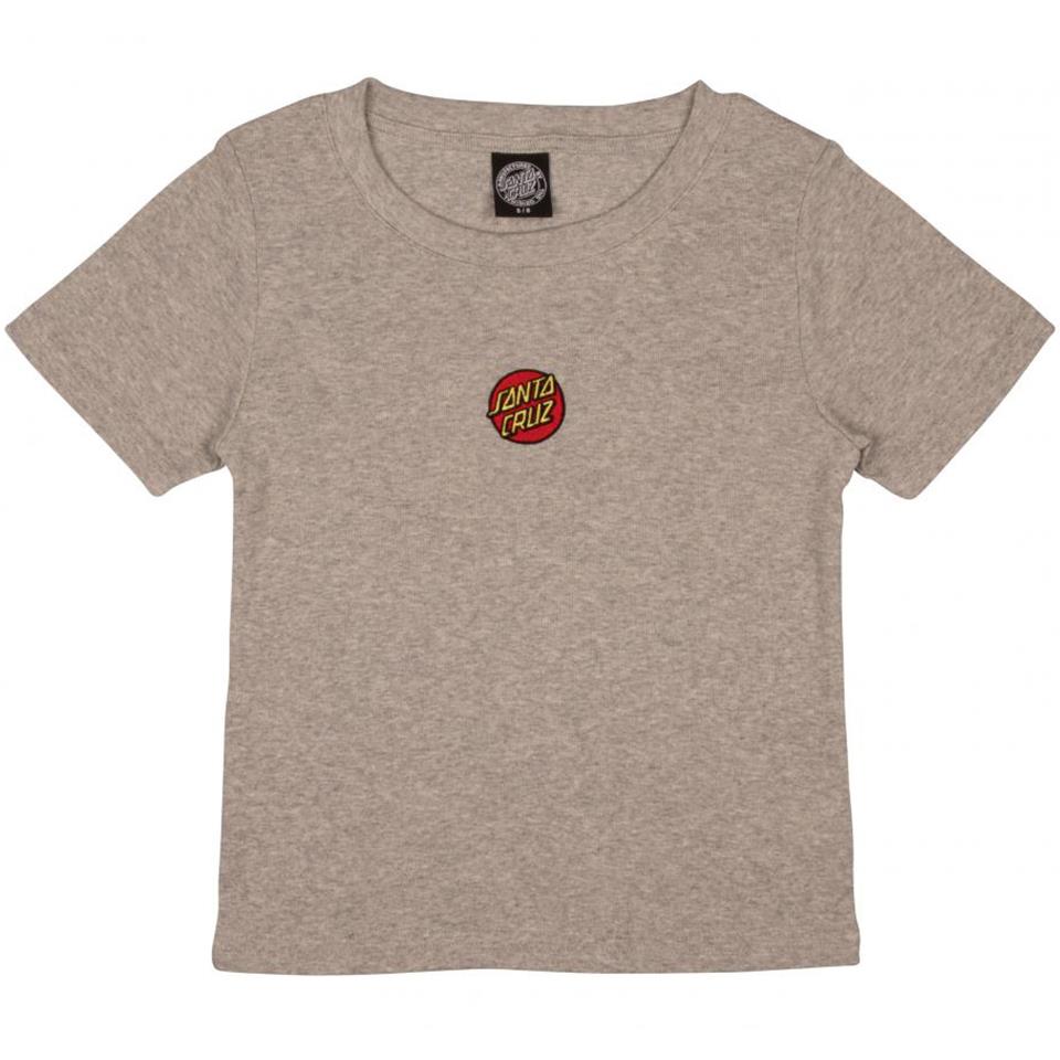 Santa Cruz Womens Classic Dot Emb T-shirt - Heather Grey 12