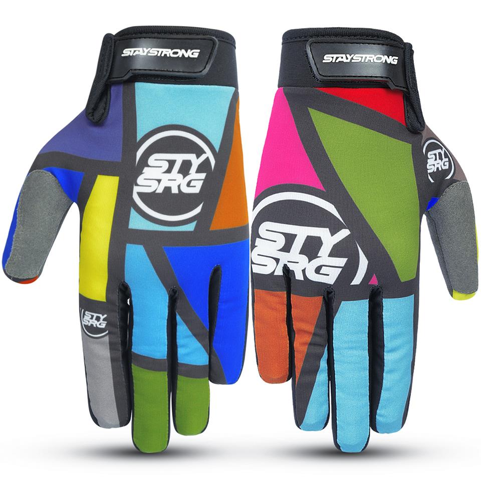 Photos - Cycling Gloves Stay Strong Mondrian Gloves - Multi Large ZZ01035