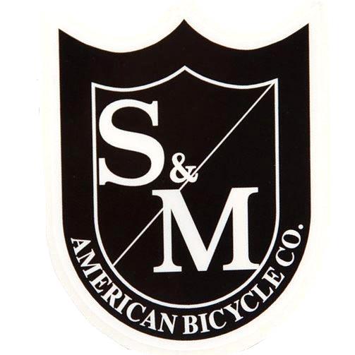 An image of S&M Medium Shield Sticker Black And White Sticker Packs