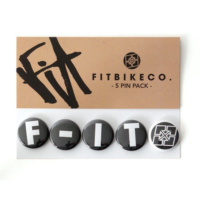Fit Button Badge Pack Black