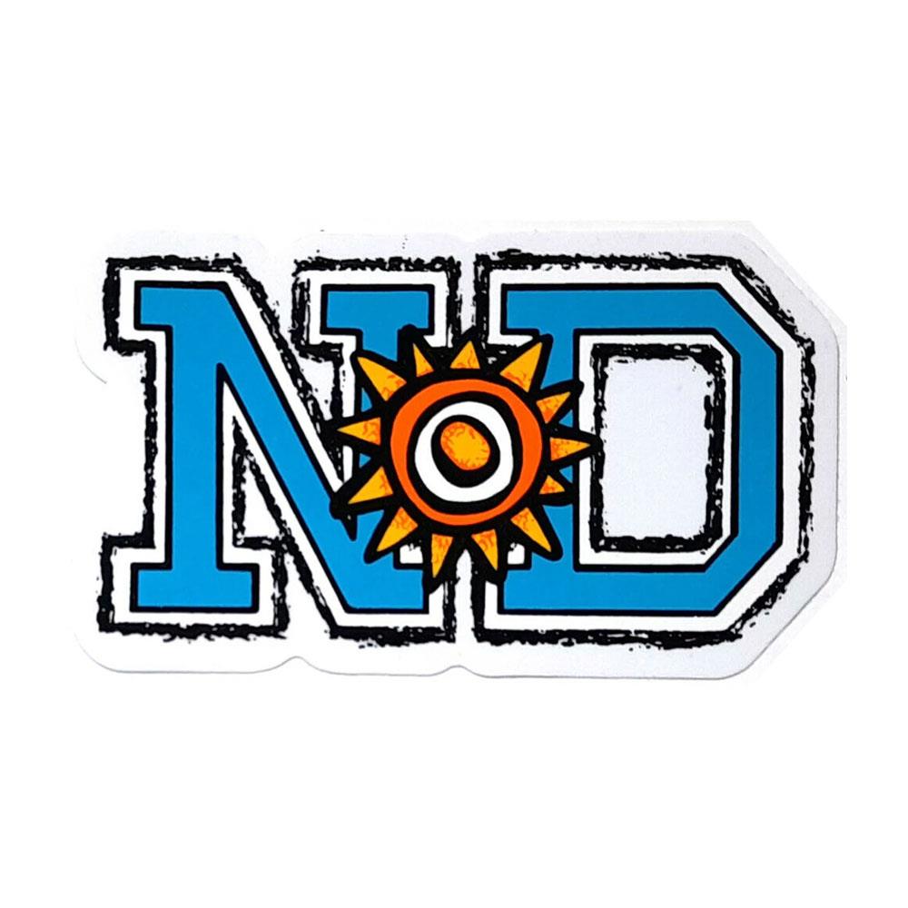 An image of New Deal Official Reissue Skateboard Sticker - Blue Logo Sticker Packs