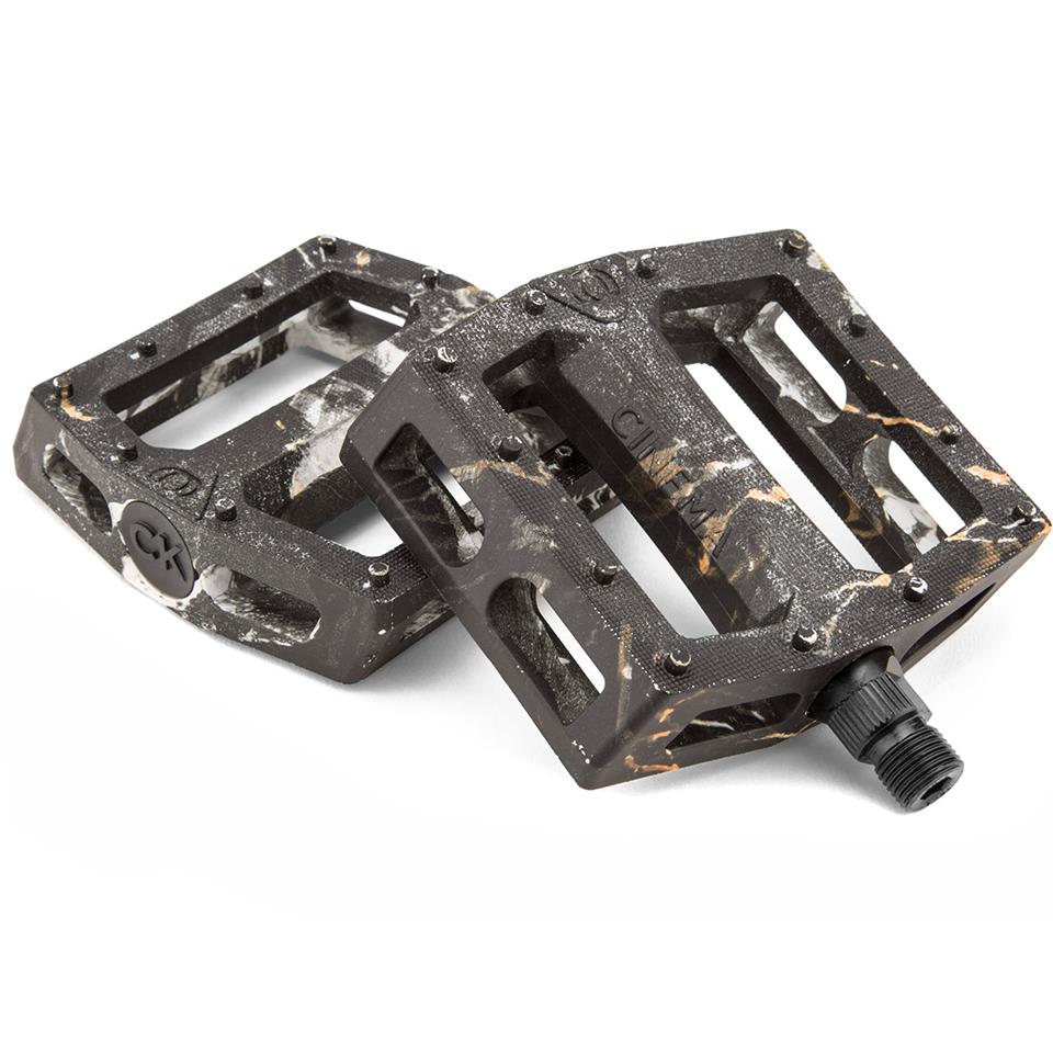 An image of Cinema CK Pedal Black Marble BMX Pedals