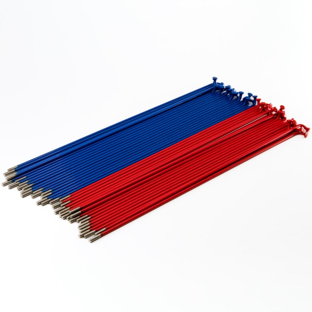 Source Stainless Spokes (40 Pack) - Blue/Red 184mm