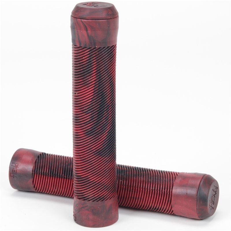 Photos - Bicycle Parts Fiend Team Flangeless Grips Red Marble 18567