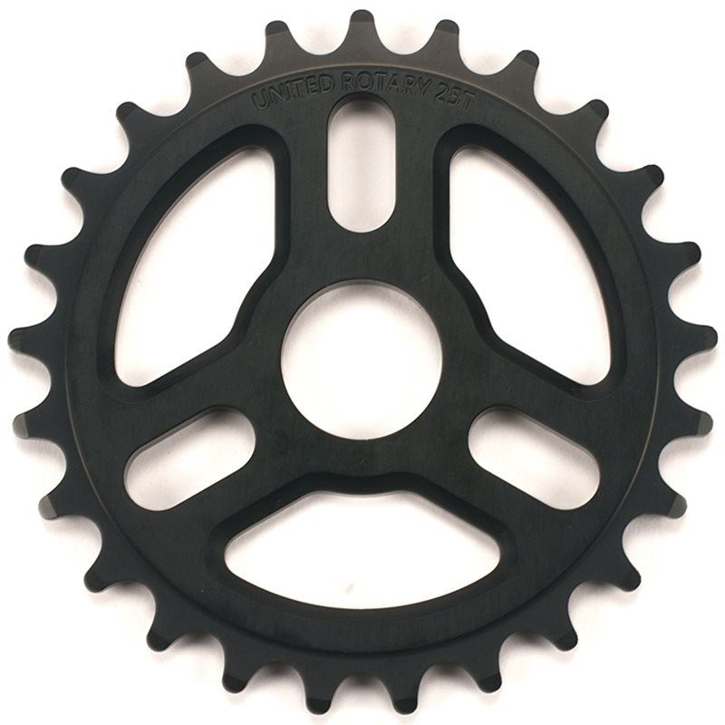 An image of United Rotary Sprocket Black / 25t BMX Sprockets