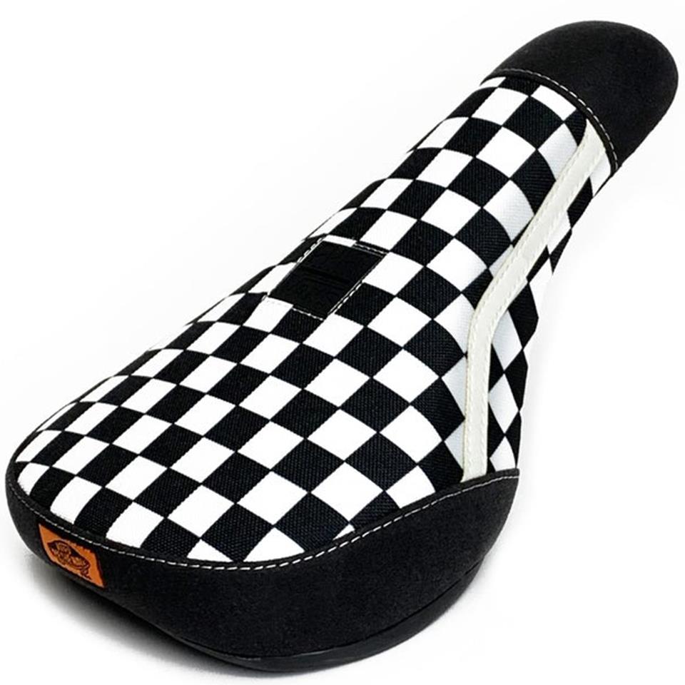 An image of Cult X Vans Old Skool Pro BMX Pivotal Seat Black And White Checkerboard BMX Seat...