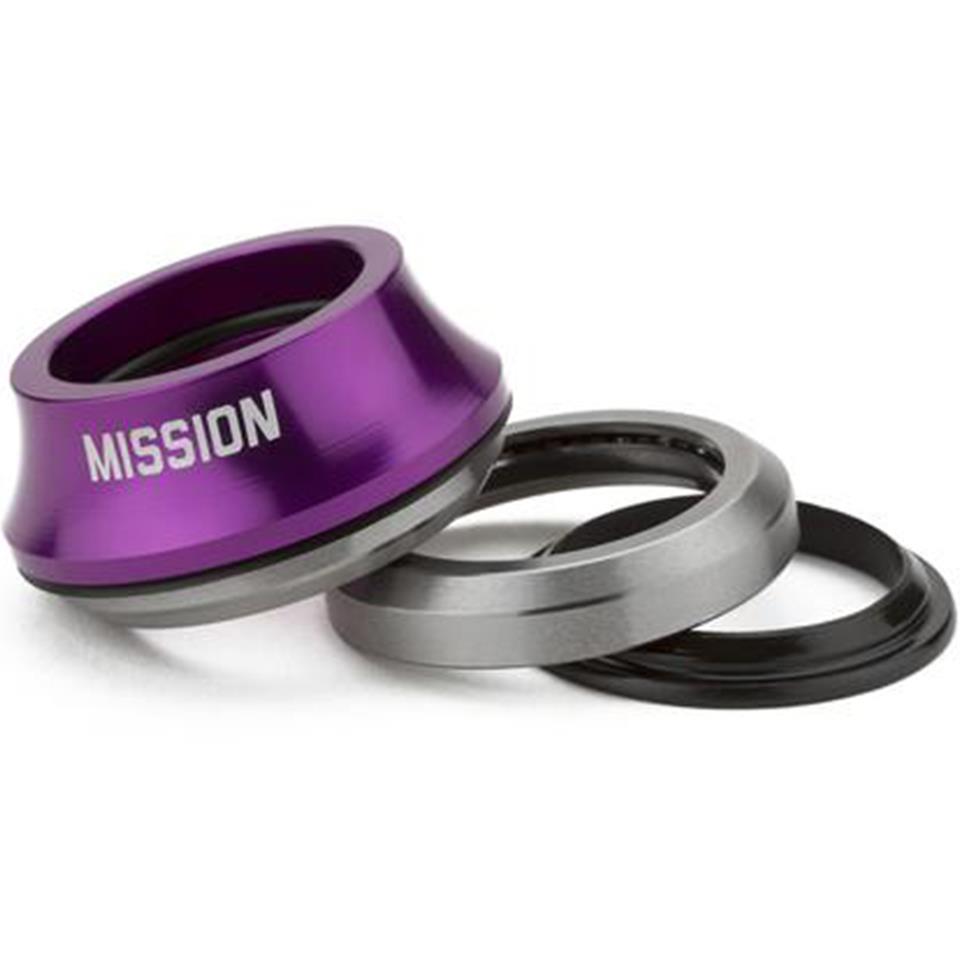 An image of Mission Turret Integrated Headset Purple BMX Headsets