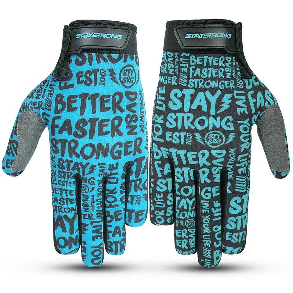 Photos - Cycling Gloves Stay Strong Sketch Gloves - Black/Teal X Large ZZ01084