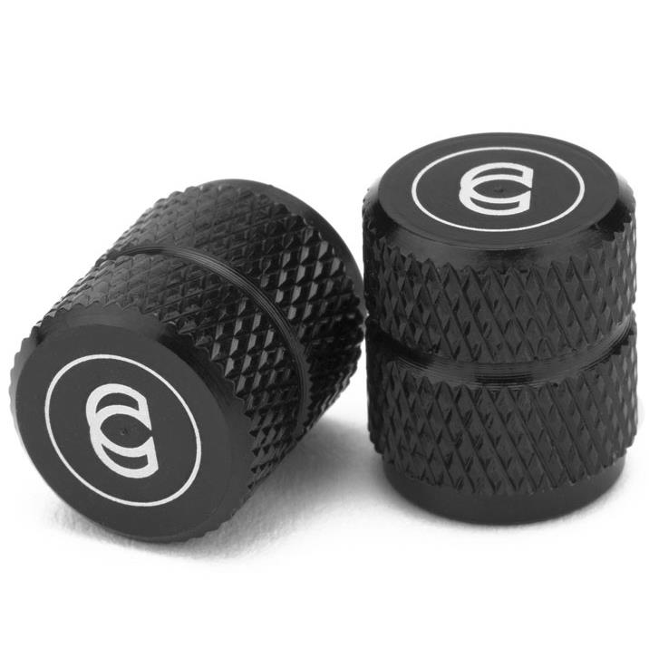 An image of Cinema Valve Caps Black BMX Valve Caps