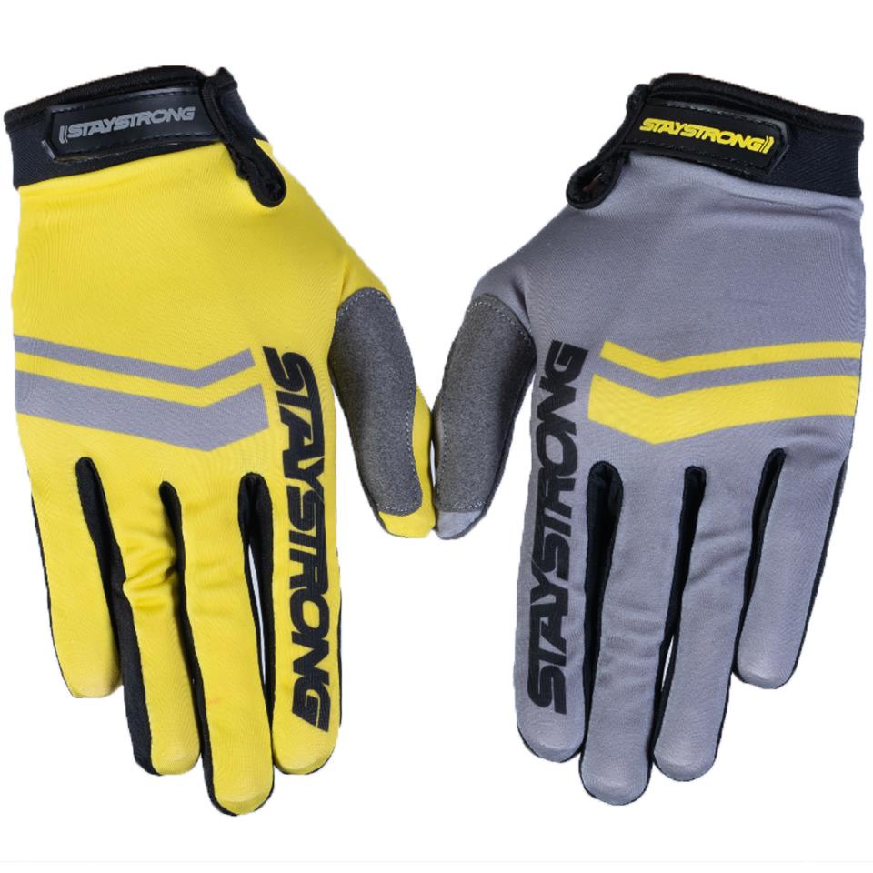 Stay Strong Opposite Gloves - Grey/Yellow Small