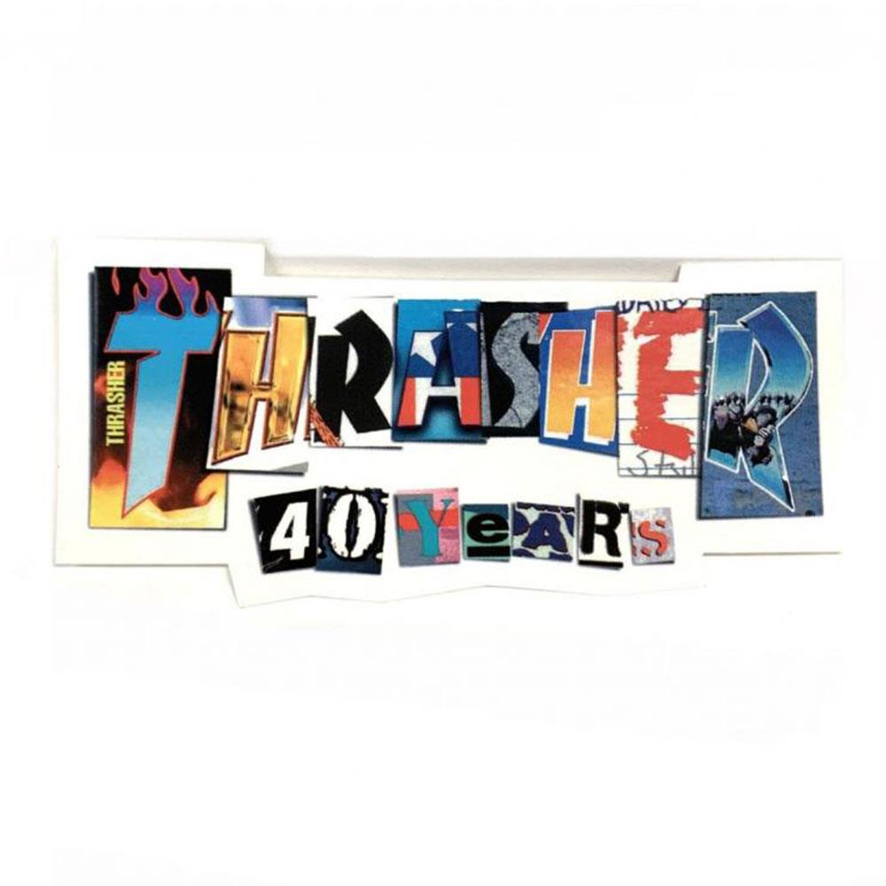 An image of Thrasher Sticker - 40 Year Anniversary (Single) Sticker Packs