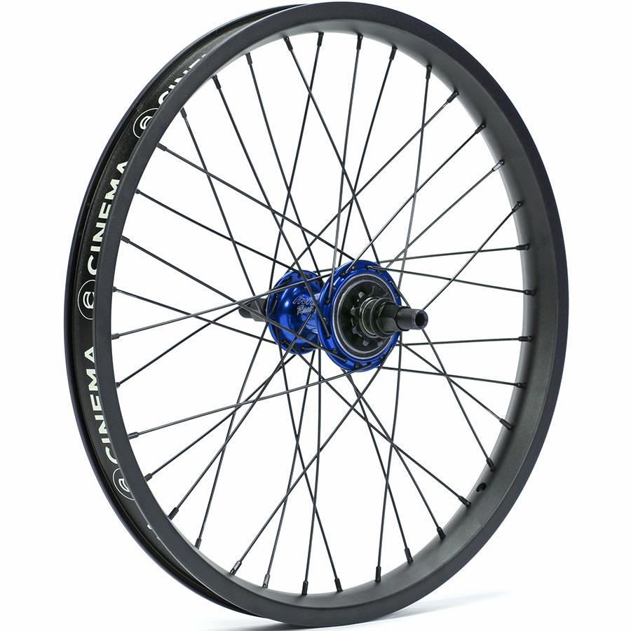 Profile Z Coaster Male Freecoaster / Cinema 888 / Titanium Spokes Custom Wheel - RHD Blue Hub with Black Rim / RHD