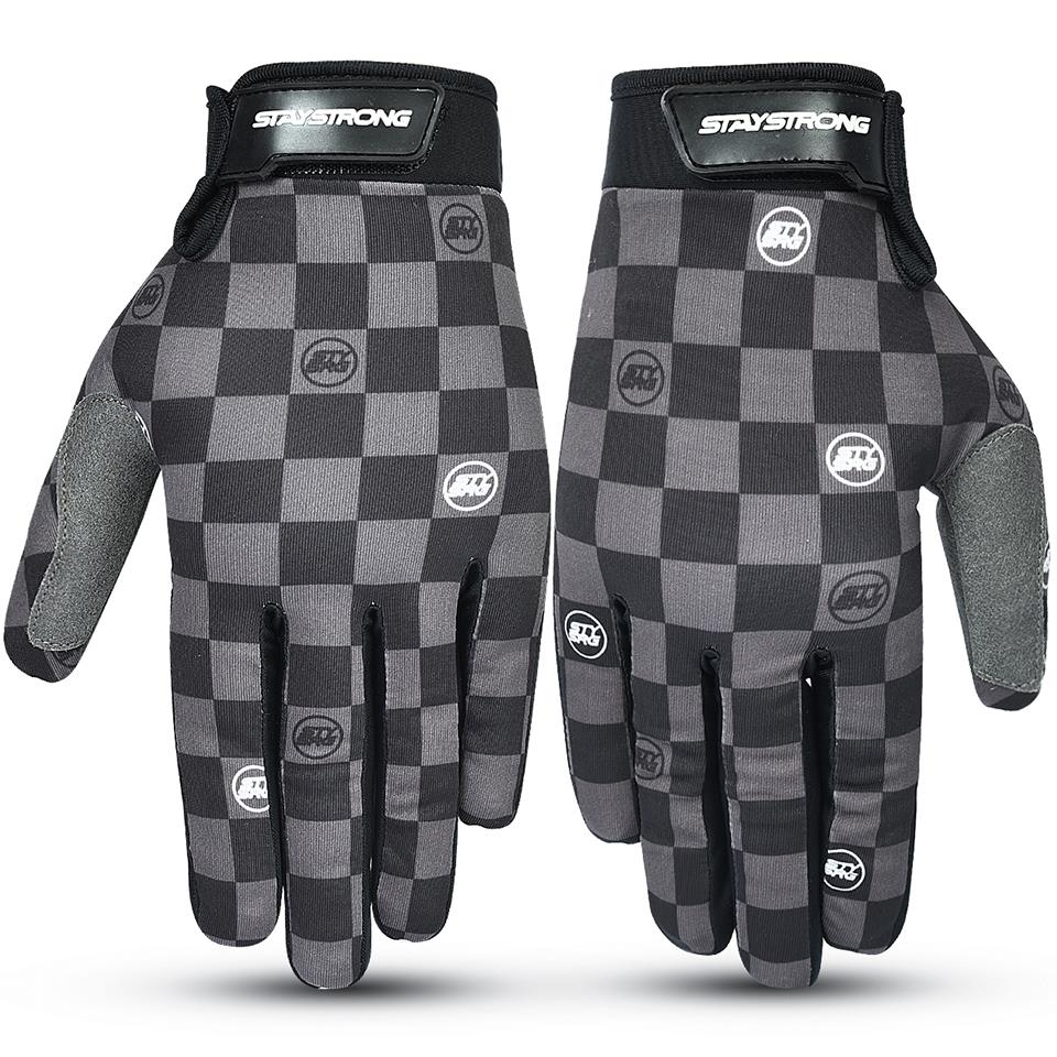 An image of Stay Strong LV Youth Gloves - Black Youth Small BMX Gloves