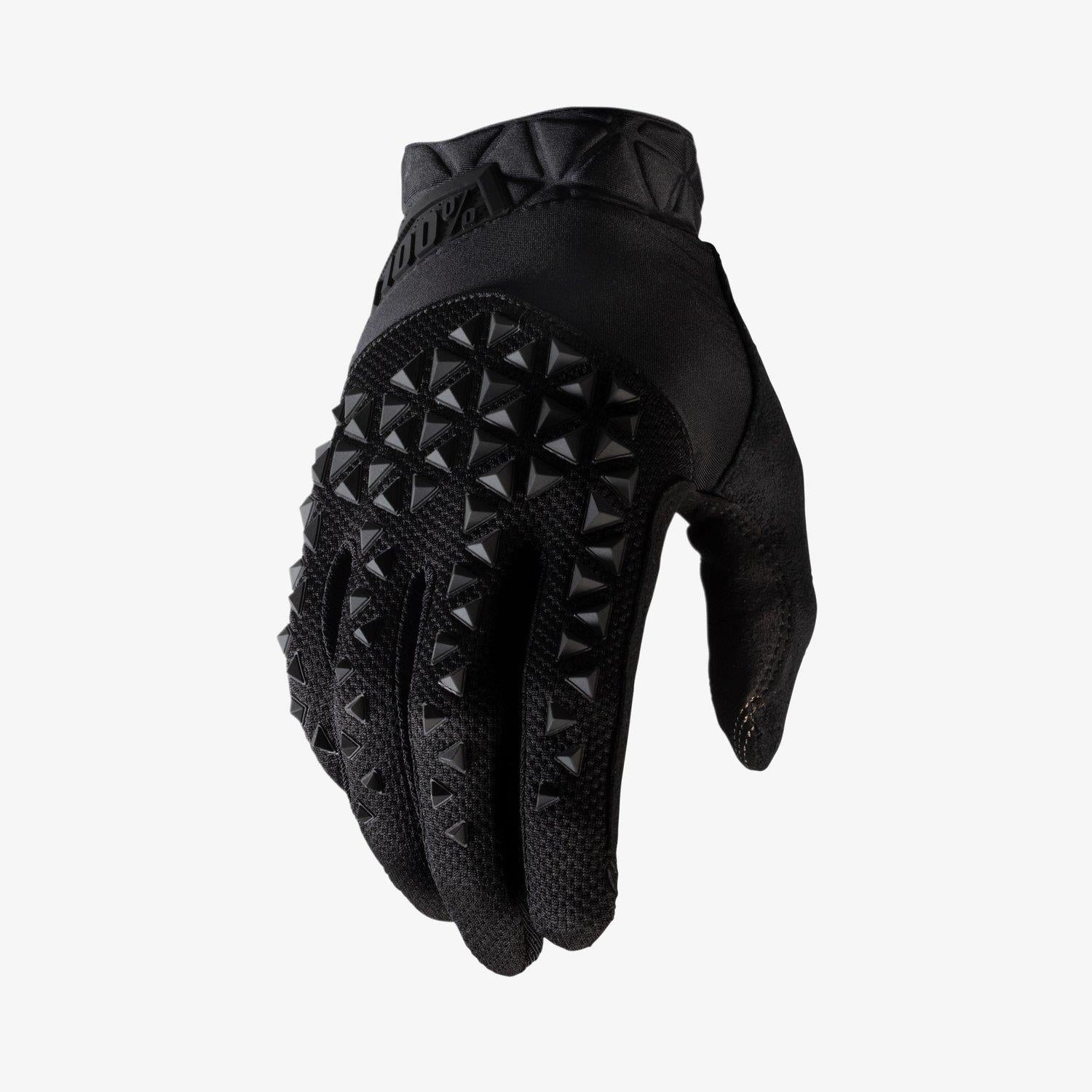 An image of 100% Geomatic Race Gloves - Black X Large BMX Gloves
