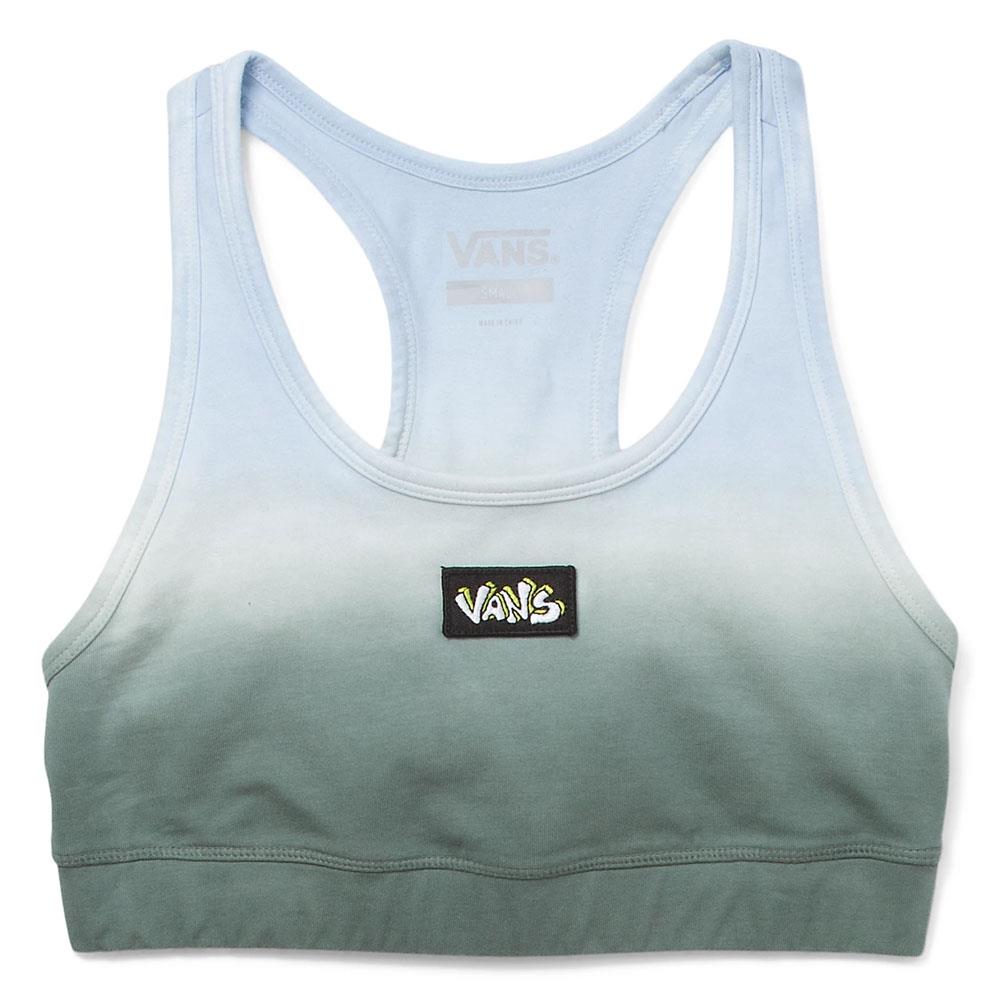 An image of Vans Skate Washed Sports Bra - Duck Green X Small Girls Tops
