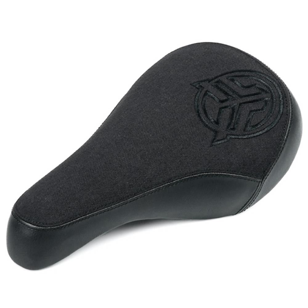 Federal Mid Stealth Logo Seat - Black Canvas Top With Faux Leather Panels And Black Embroidery