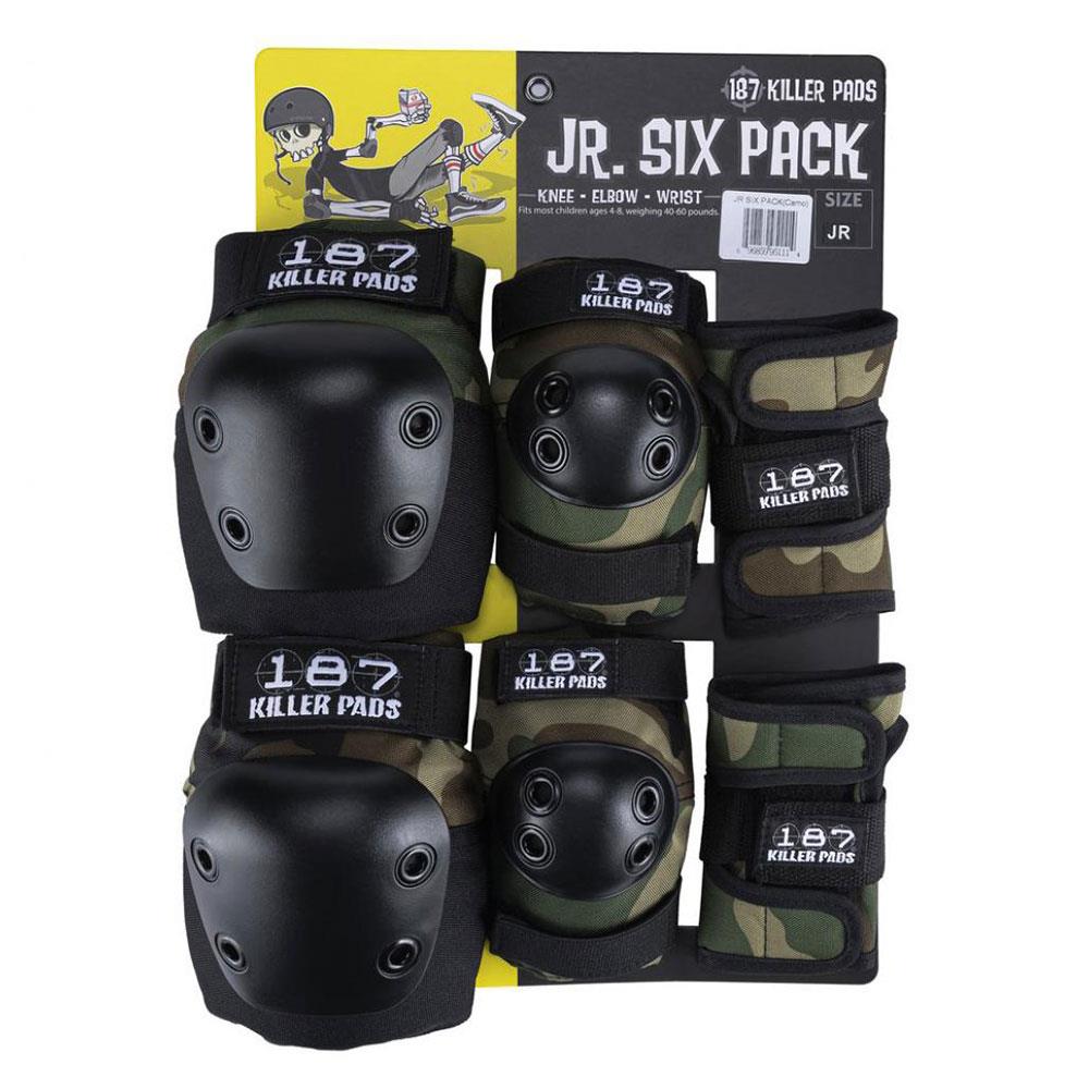 An image of 187 Killer Pads OSFA Jr. Six Pack Set - Camo BMX Pads