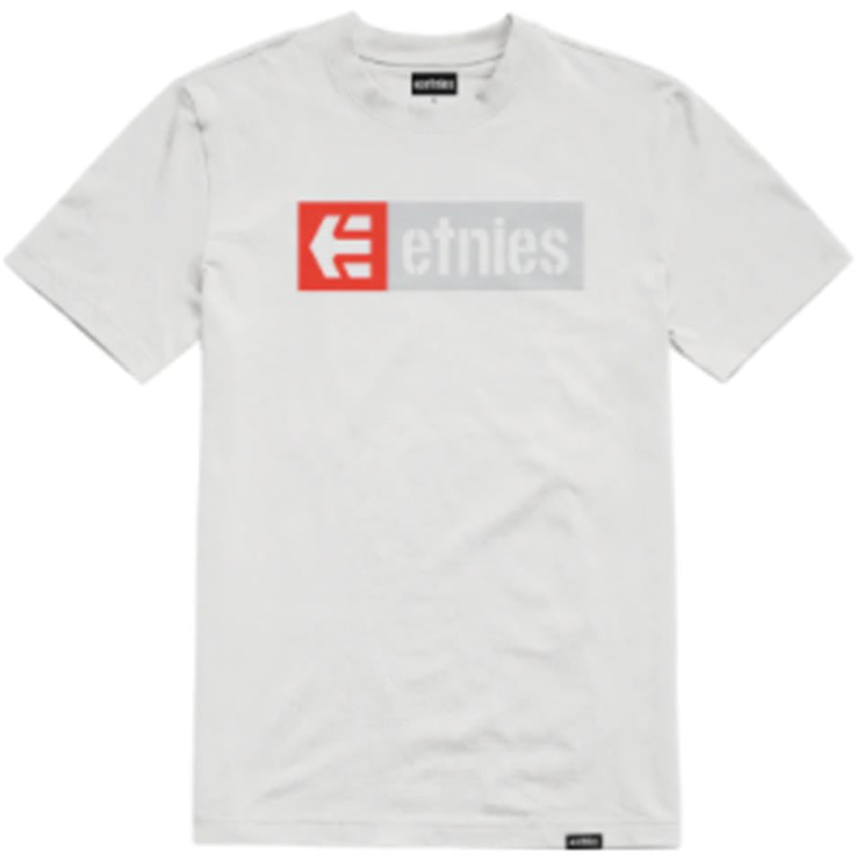 Etnies New Box T-Shirt - White/Grey/Red Small