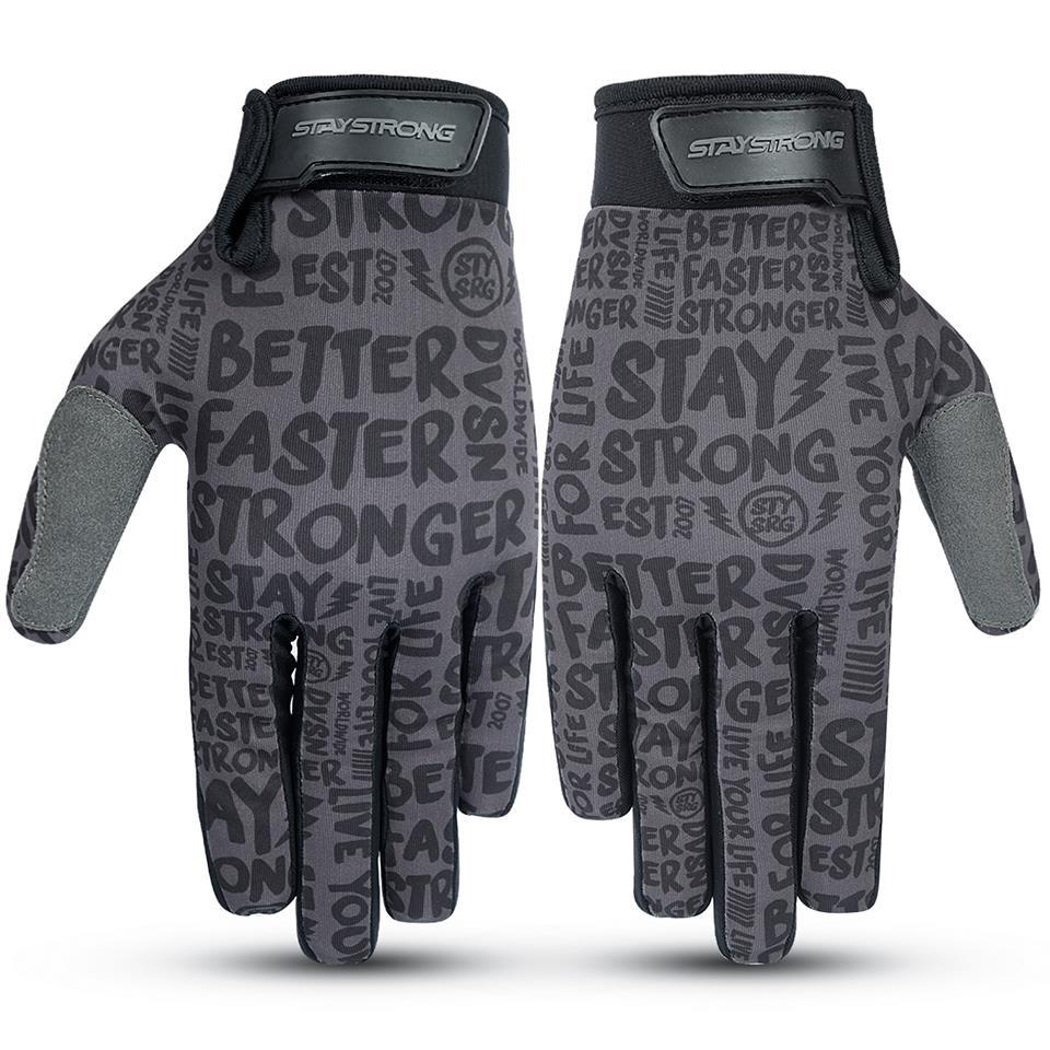 Stay Strong Sketch Gloves - Black/Black X Small