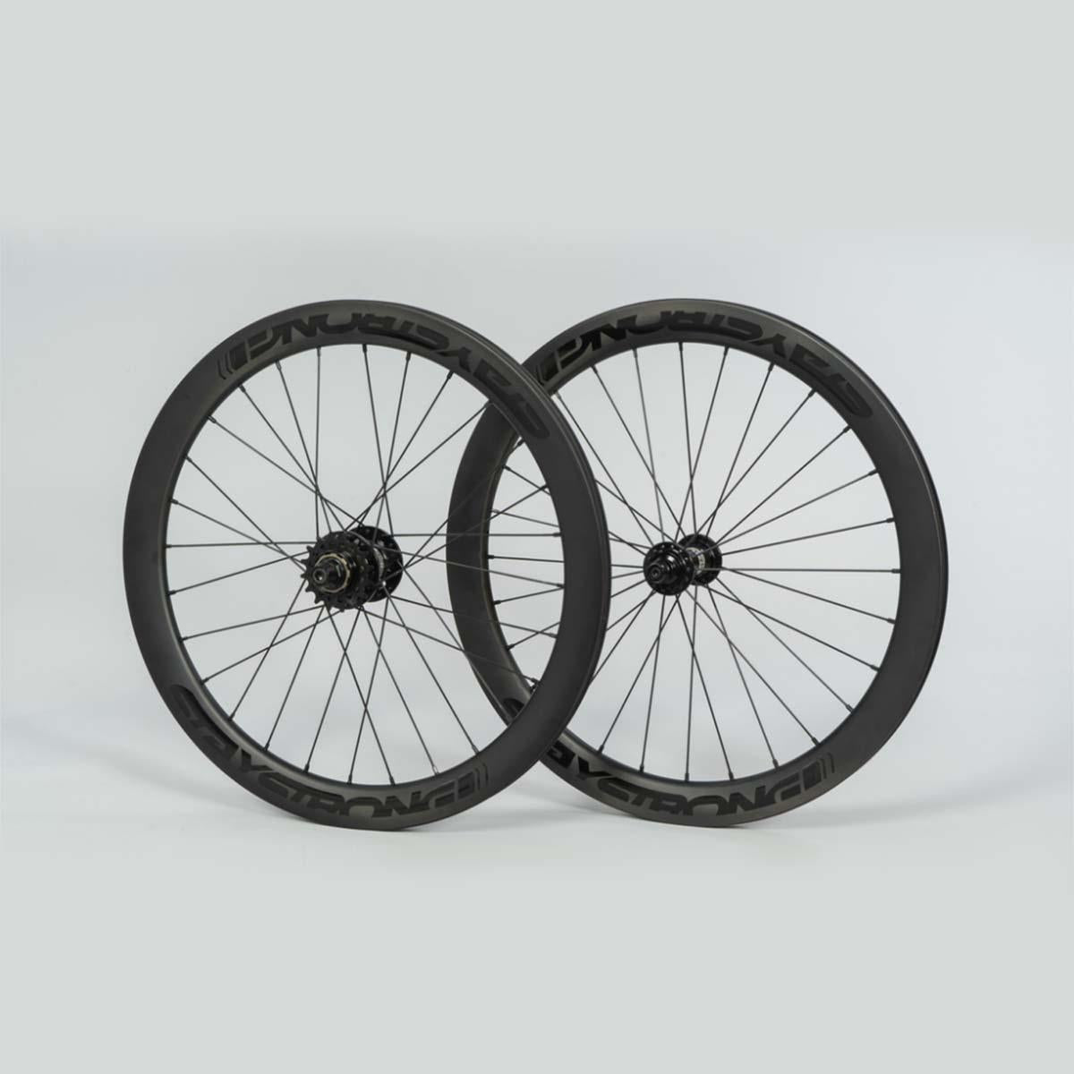 An image of Stay Strong Carbon 20" Disc 1-3/8"" Wheelset Stock Rear Wheels