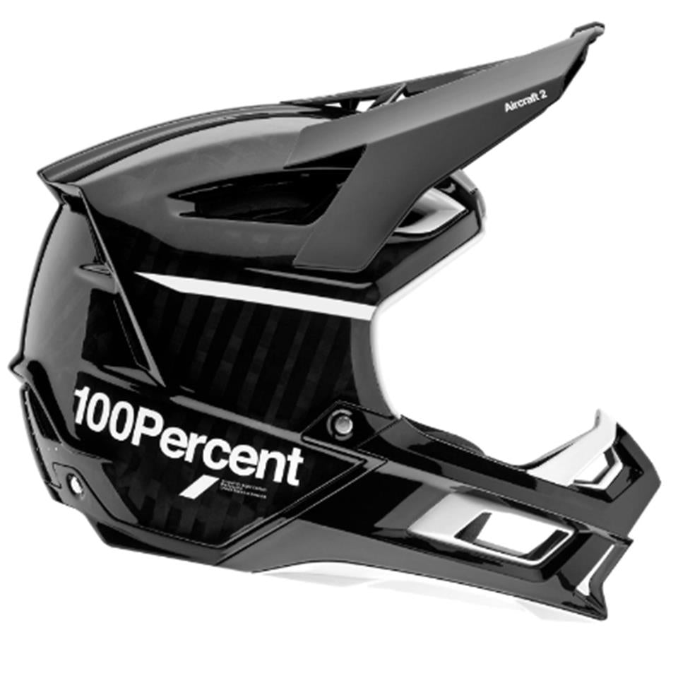 An image of 100% Aircraft 2 Race Helmet - Black/White Large Race Helmets