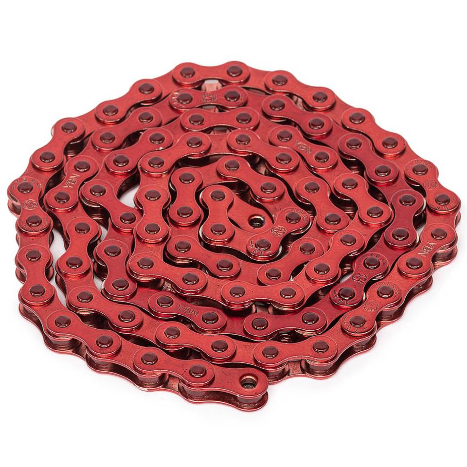 An image of Salt Traction Chain Red BMX Chains