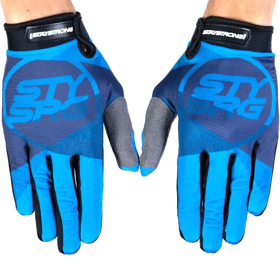 Stay Strong Tricolour Gloves - Blue X Large