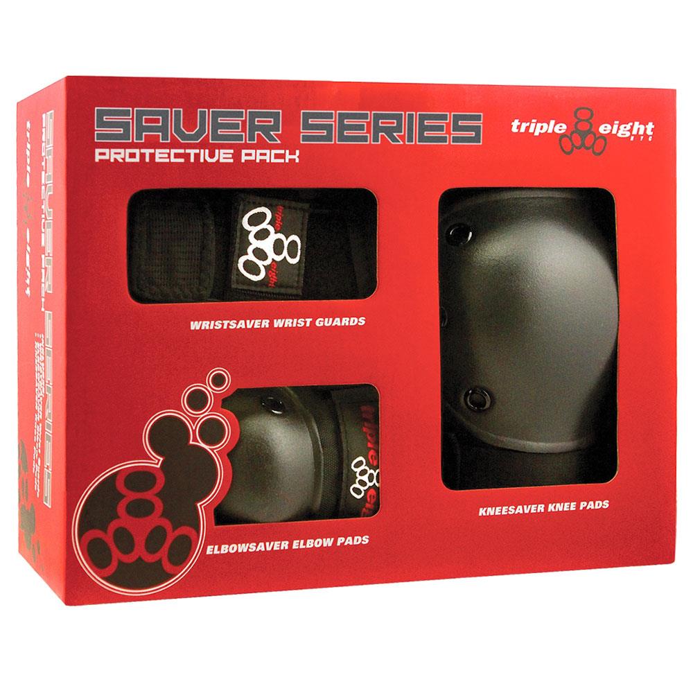 Triple8 Pad Set - Saver Series 3 Pc - Black Medium