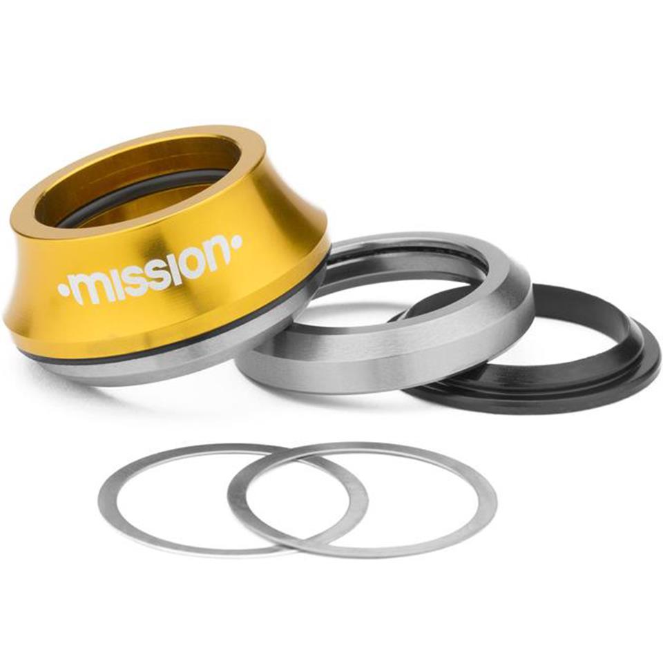 An image of Mission Turret Integrated Headset Gold BMX Headsets