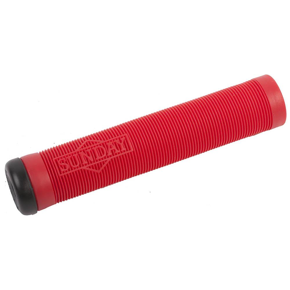 An image of Sunday Cornerstone Grips Red BMX Grips