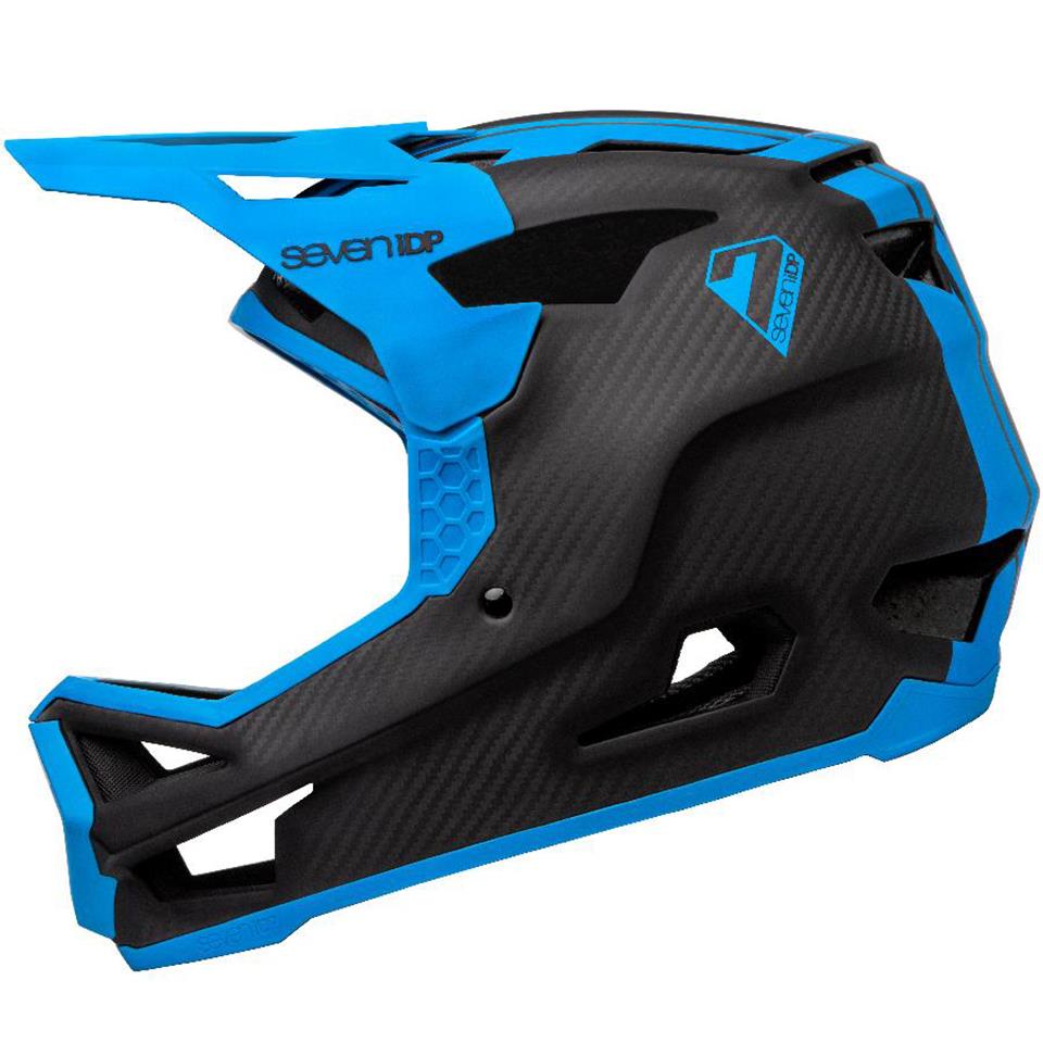 Seven iDP Project 23 Carbon Race Helmet - Raw Carbon/Gloss Electric Blue Small