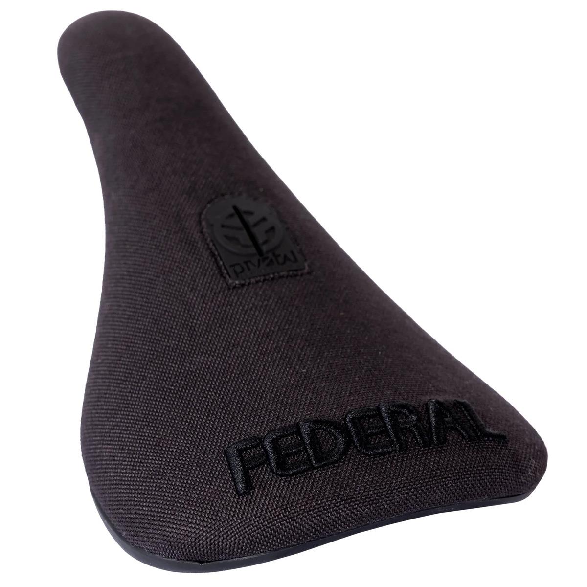 Federal Embroidered Word Slim Pivotal Seat Black