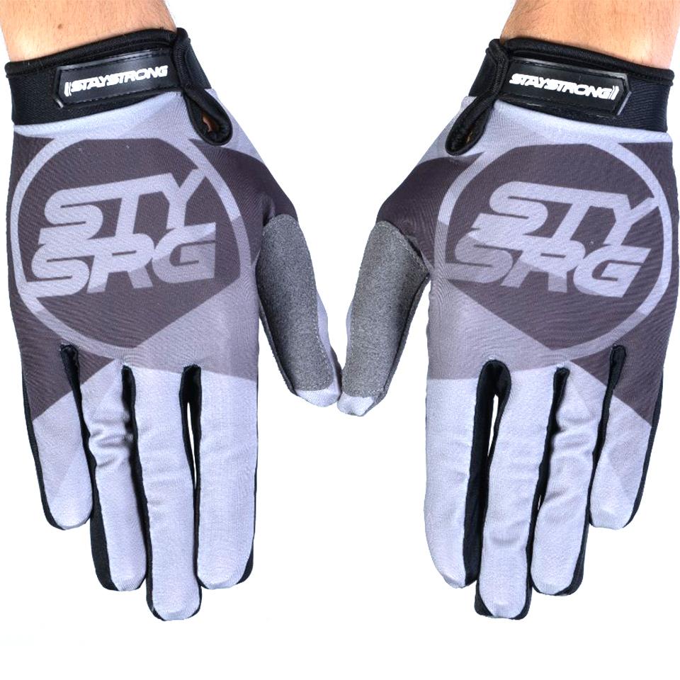 Stay Strong Tricolour Youth Gloves - Grey Medium