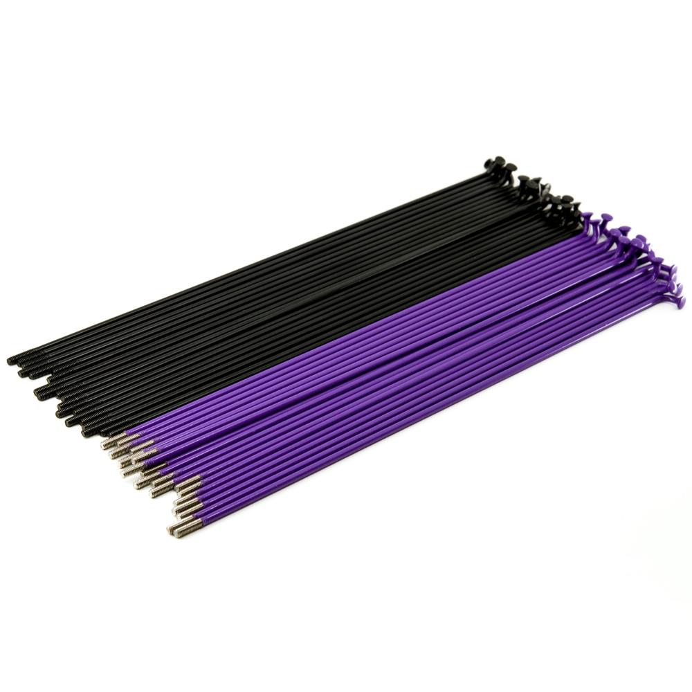 Source Stainless Spokes (40 Pack) - Black/Purple 184mm