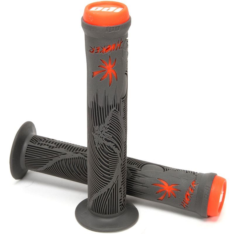 Photos - Bicycle Parts ODI Hucker Signature Grips Graphite and Orange 34008 