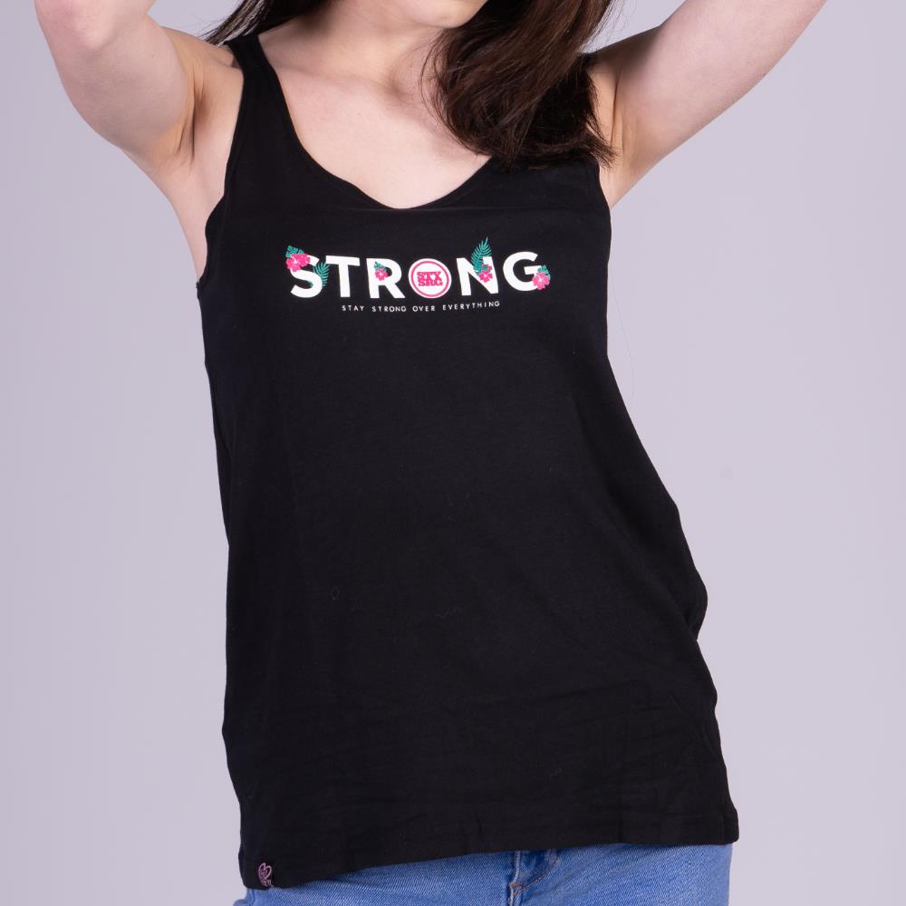 Stay Strong Womens Vest - Black Large