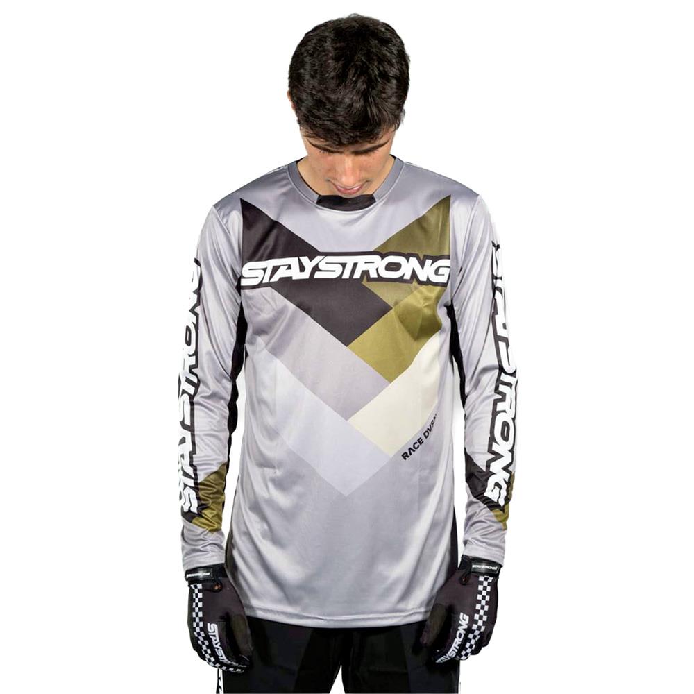 Stay Strong Chevron Race Jersey - Grey Small