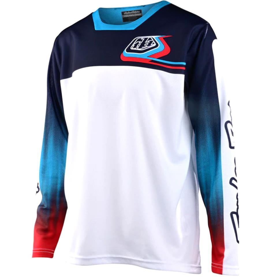 Troy Lee Sprint Youth Race Jersey - Jet Fuel/White Youth X Large