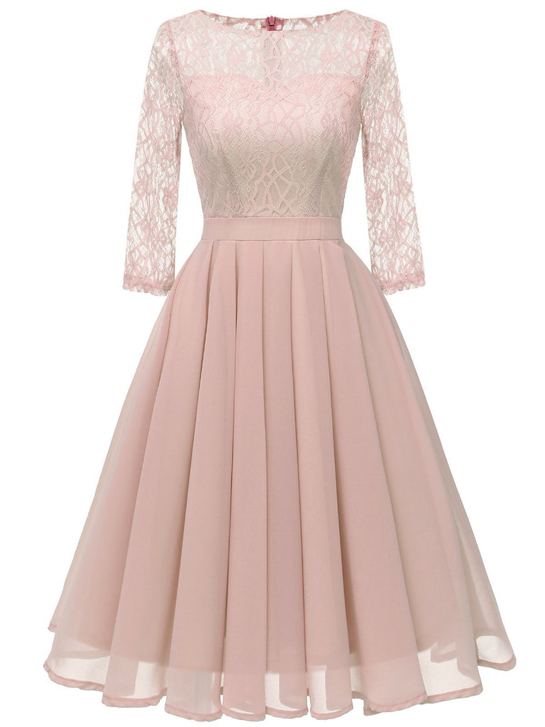 pink 1950s dress