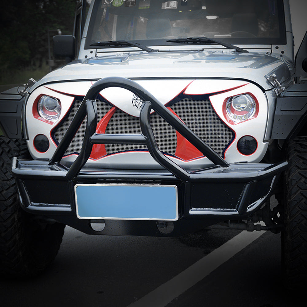ออกแบบใหม่ Cobra เหล็กกันชนอลูมิเนียมสำหรับ Jeep JK 2007 Stinger สำหรับ Wrangler JK JL Auto กันชนด้านหน้า