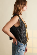 Load image into Gallery viewer, Black &amp; Gold Sequin Vest (S-L)
